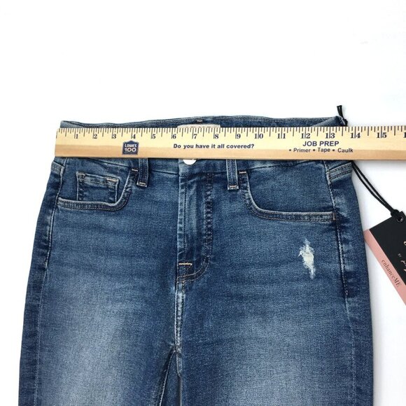 NEW Jen7 by 7 For All Mankind Jeans Straight Leg Distressed Enhance Me size 2 - Picture 5 of 9